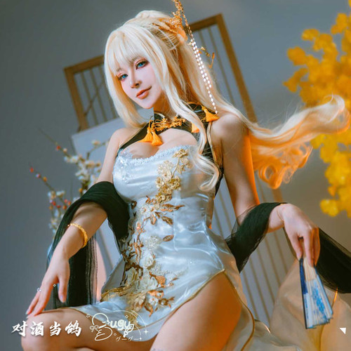 对酒当鸽NIKKE胜利女神cos皇冠荣耀之花旗袍游戏皮肤cosplay