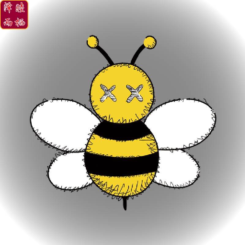 b111卡通动漫大号明星同款小蜜蜂图案衣服印花t恤空白衫diy熨烫贴