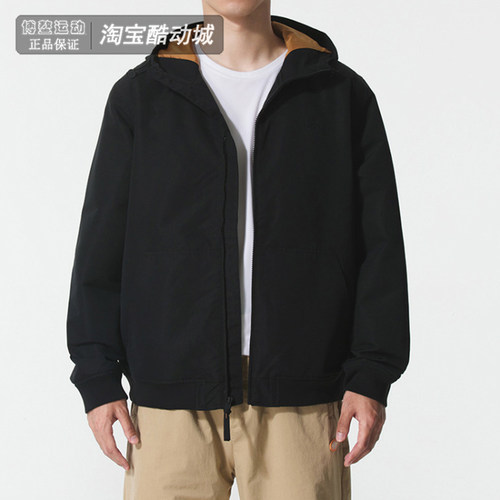 添柏岚男装防风梭织连帽夹克外套