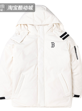 MLB羽绒服男女装冬季户外防风保暖运动宽松情侣连帽外套3ADJB1246