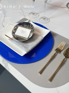 KiNo奇诺 北欧样板房间西餐具套装 展厅餐桌软装摆台餐盘餐巾垫碗