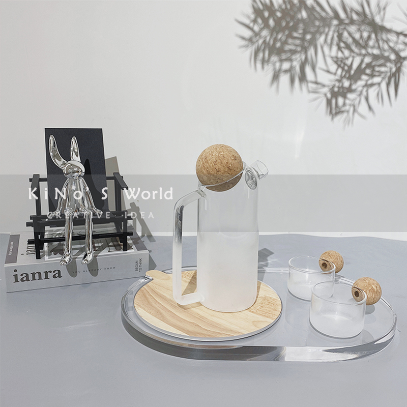 现代组合全案售楼处玻璃杯摆件