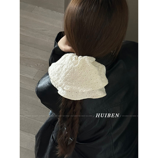 约会日 高颜值镂空蕾丝刺绣大肠发圈头绳超大号森系甜美少女发绳