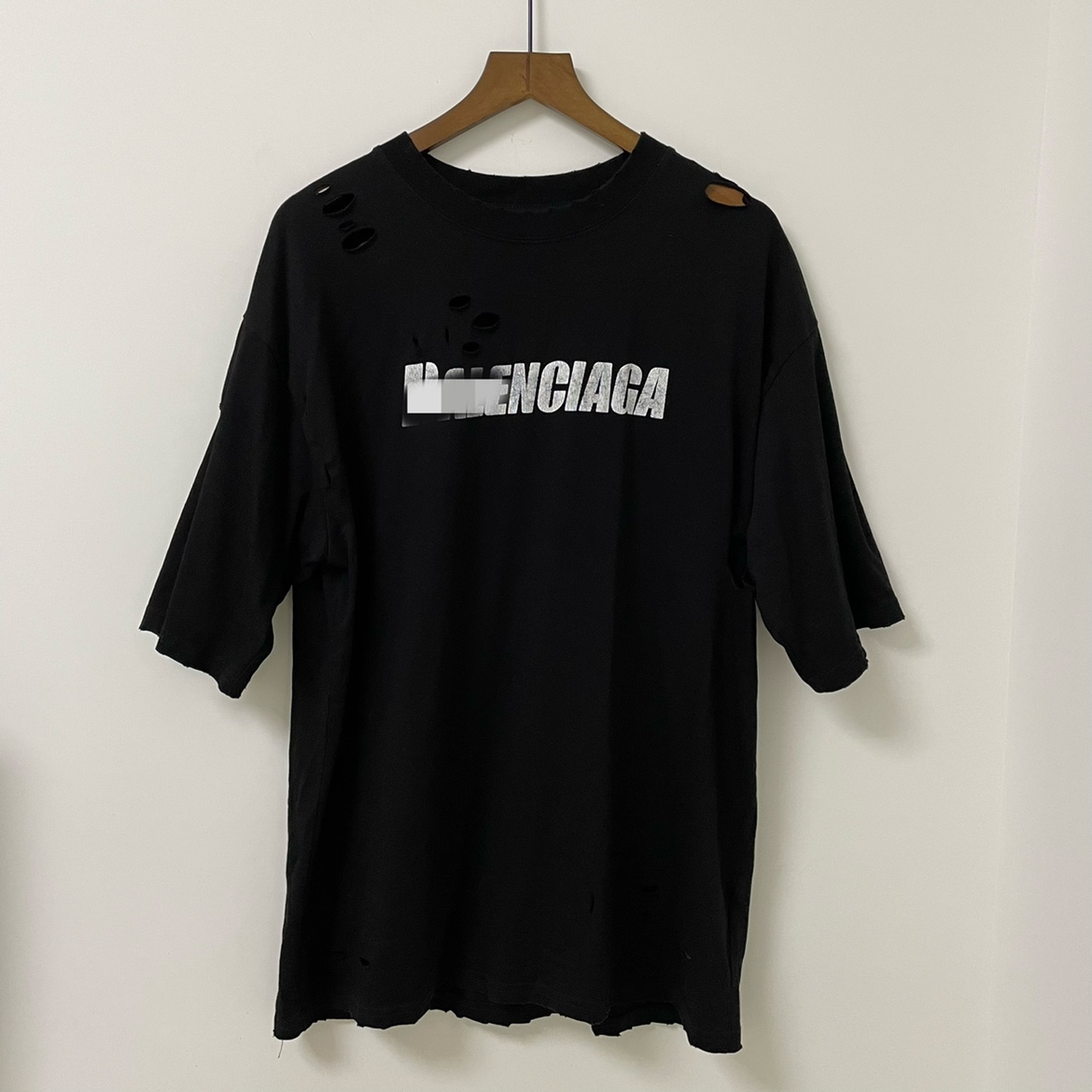 二手闲置男士破洞休闲宽松纯棉t恤短袖