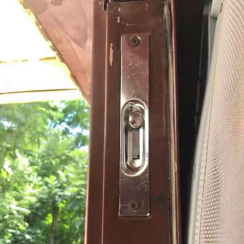 8寸配件天地防盗门子母门暗插销锁通用防火门按压插销6寸插销