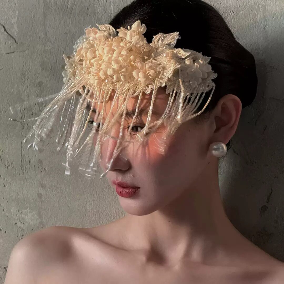 新娘头饰森系百搭甜美头花简约感花朵发箍结婚礼配饰假花饰品发饰