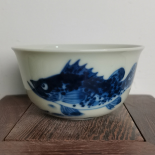 长物居柴窑烧制手绘青花瓷主人杯景德镇瓷器茶具茶碗品茗杯功夫杯