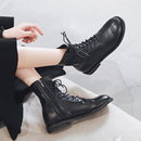 软底马丁靴女短靴韩版休闲英伦风2025秋冬新款弹力靴软皮圆头显瘦