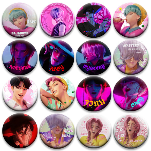 Kpop恶魔男团周边谷子吧唧痛包58MM装饰谷圈圆形胸针钥匙扣徽章