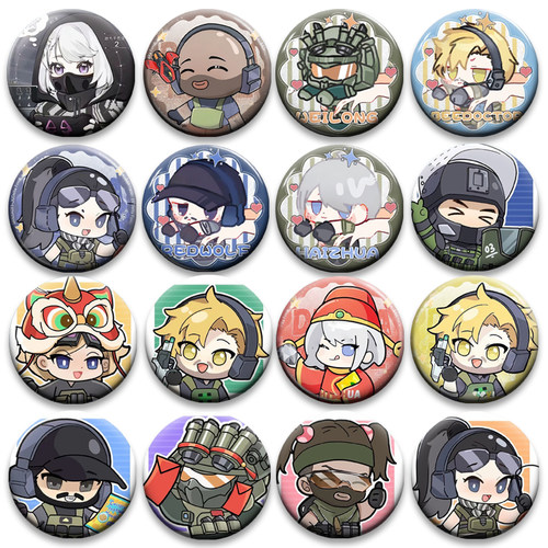 三角洲行动Q版徽章 麦晓雯金卢娜乌鲁鲁罗伊谷子吧唧58MM谷圈徽章