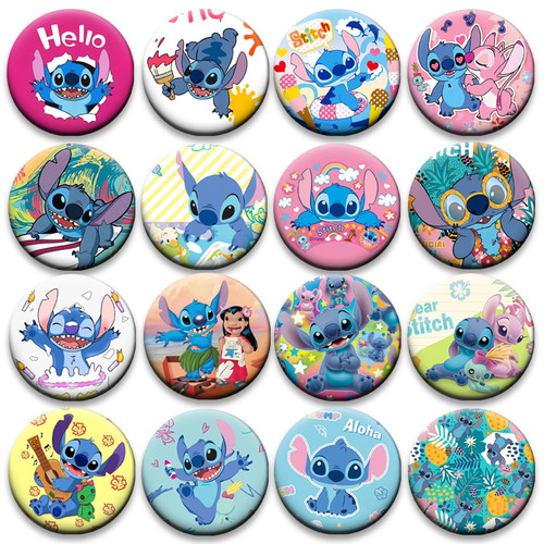 史迪仔动漫周边胸章58mm星际宝贝徽章挂件吧唧配饰礼品胸针批发