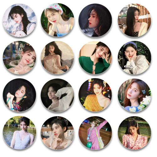 鞠婧祎吧唧58mm马口铁胸章谷子挂件明星演唱会应援周边痛包礼物