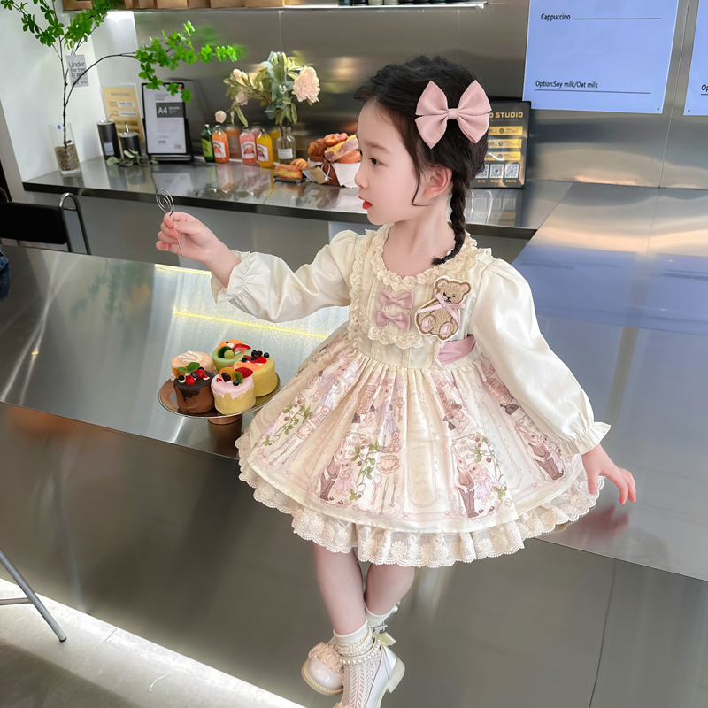 女童春秋装连衣裙新款儿童可爱洋气公主裙宝宝洛丽塔裙子生日表演
