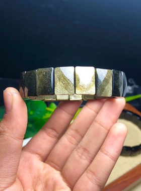 天然金曜石刻面手牌手排规格15*10mm