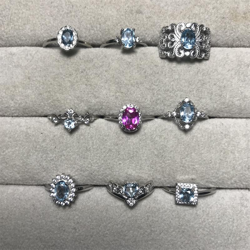 活口时尚风水晶首饰品托帕石戒指