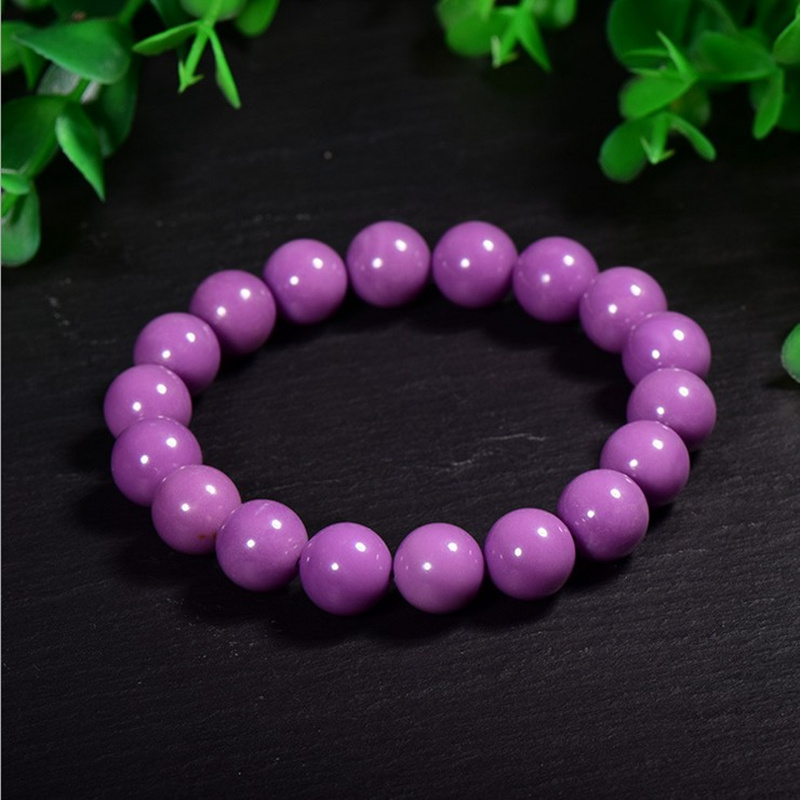 纯美国天然紫云母手链女 甜美8mm单圈简约手串超紫香芋紫色送母亲