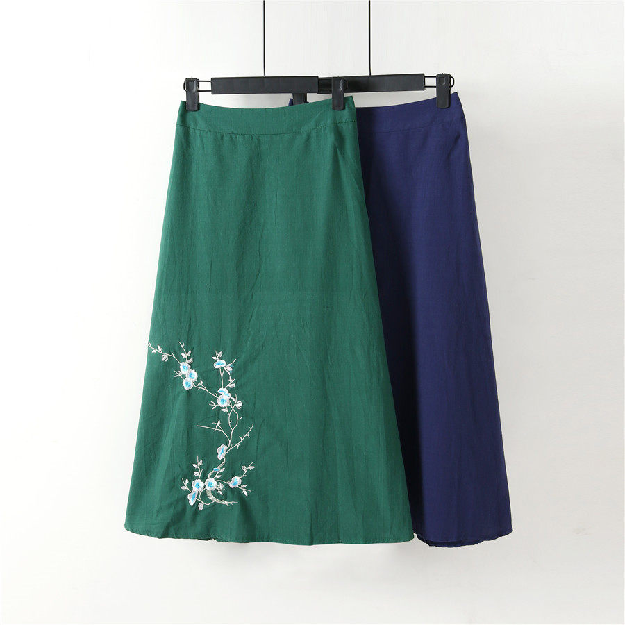 实拍新款民族风女装棉麻半身裙复古中国风绣花中长款|msdalam kategori Butik wanita / wanita, skirt - dari Buy2taobao.com untuk memberikan perkhidmatan ejen Taobao profesional membeli