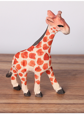 纯手工动物木雕摆件创意手办