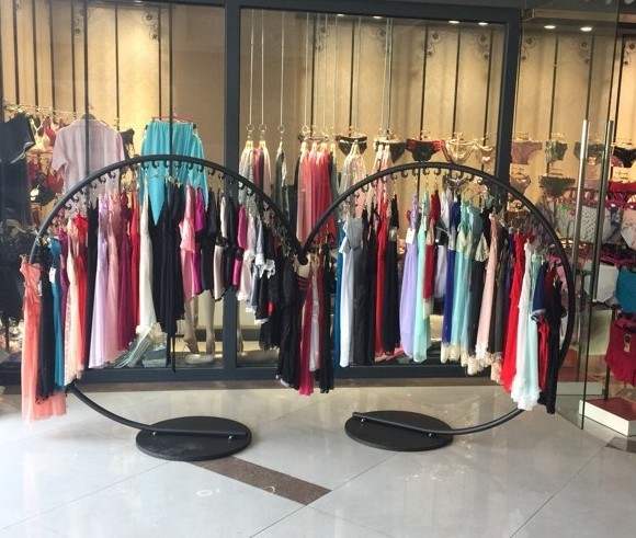 满171.36元可用137.09元优惠券服装店展示架挂台柜落地式上墙文胸货架半圆形架男女内衣内裤挂架