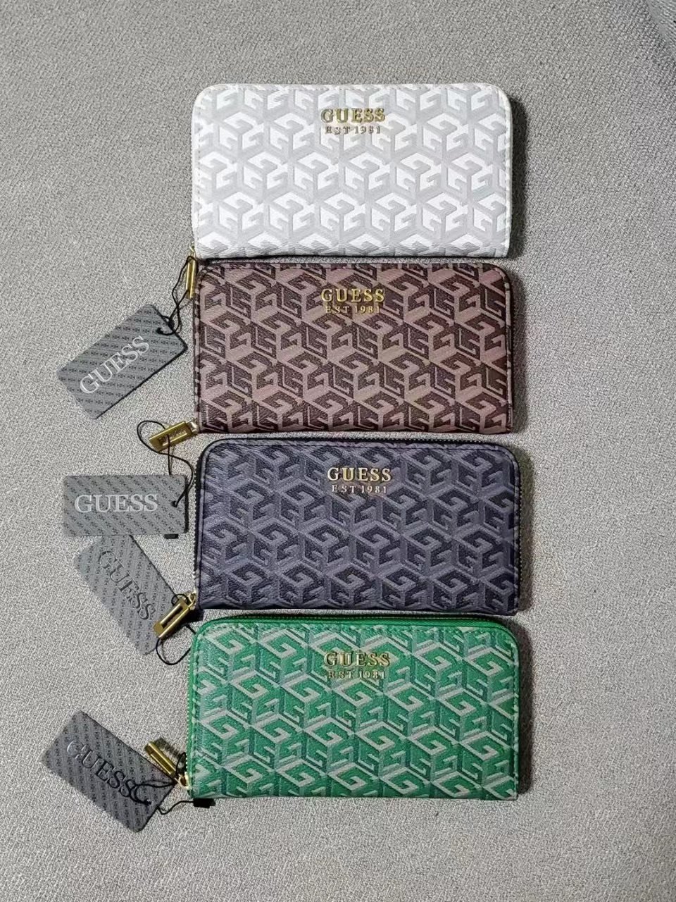guess欧美时尚潮流印花老花撞色字母手拿包钱包钱夹长款钱包