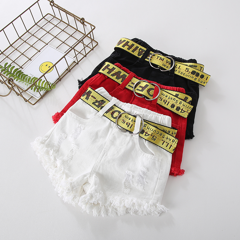 女童短裤2026夏季新款儿童牛仔裤流苏破洞女孩外穿薄款中大童热裤