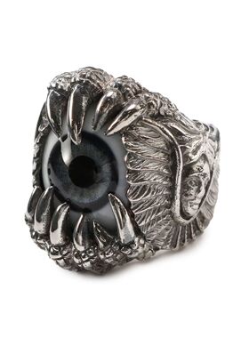 TOP-YAMAMOTO男士纯银恶魔之眼戒指霸气个性潮流指环