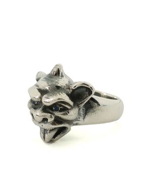 TOP-YAMAMOTO纯铜恶魔面戒指男手工立体雕刻个性不掉色