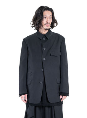yoji ooak极简风黑色立领中山装男宽松廓形西装外套