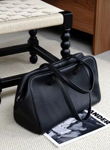 进口TC牛皮35维多利亚手提单肩保龄球包 大容量 通勤真皮包