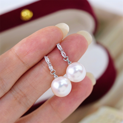 珍珠配件马眼石精致耳钉耳饰