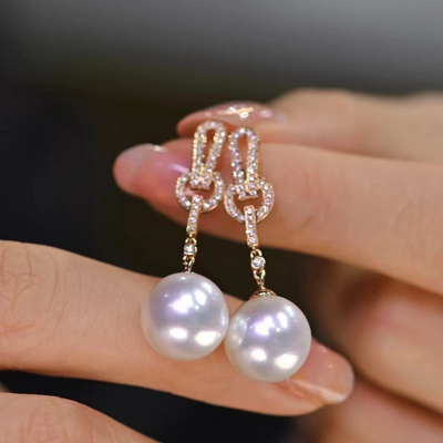 威尔娜斯铜精工设计感长款耳钉