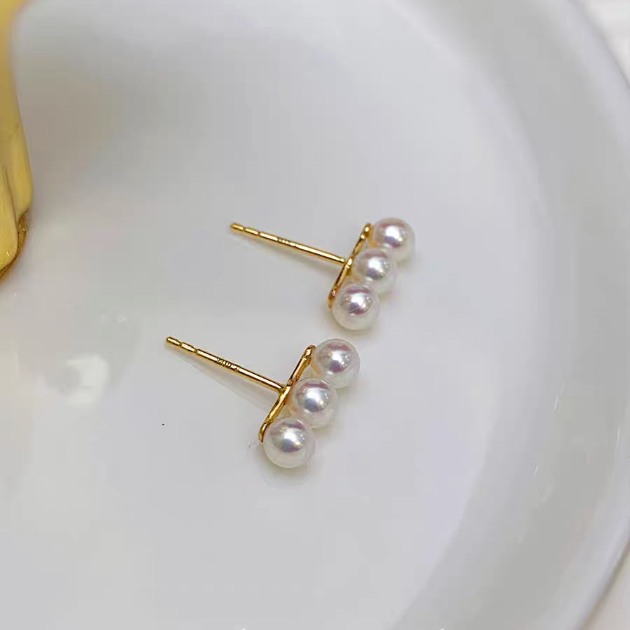 时尚精致耳钉威尔娜斯纯银平衡木