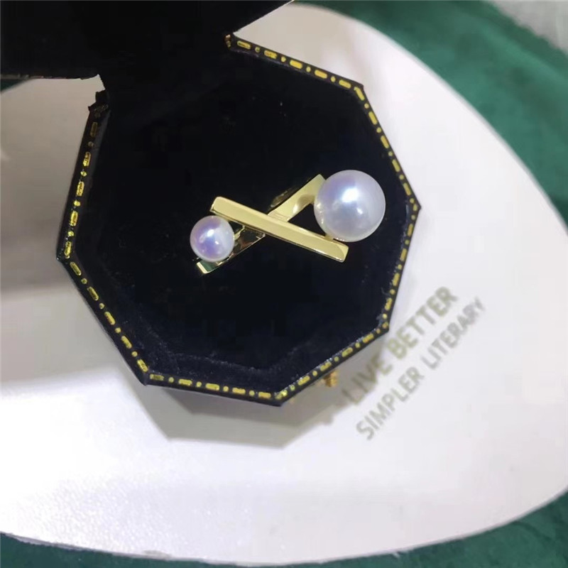 diy交叉戒指铜镀金日本t家同款