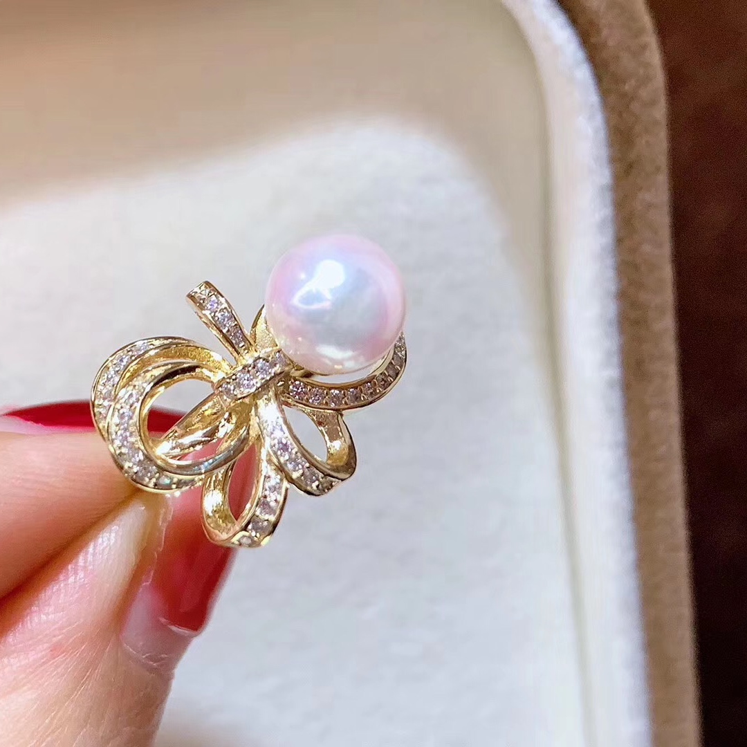 diy包金指环可调节半成品丝带