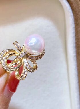 diy包金指环可调节半成品丝带