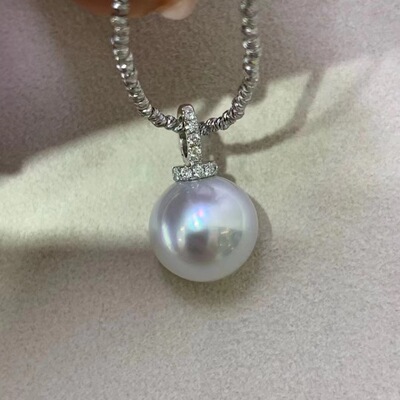 DIY珍珠配件 S925纯银经典爆款吊坠扣可打开半成品珠配9-15mm