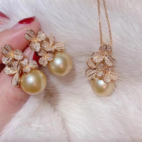 M家热巴同款经典吊坠耳钉套装