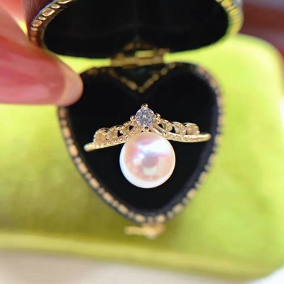 diy配件威尔娜斯铜皇冠戒指