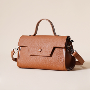 真皮凯莉包早秋新款岩休闲牛头层牛皮斜挎设计款复古高级百搭女包