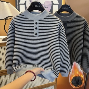 【加厚一体绒】男童加绒卫衣冬季中大童一体绒男孩保暖打底衫