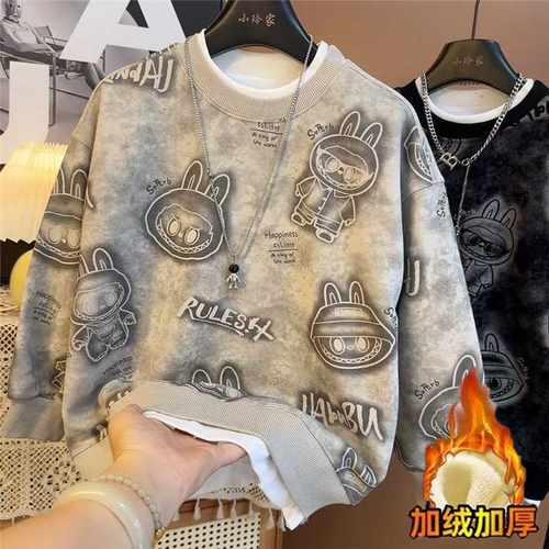 加绒/不加绒】童装男童卫衣儿童春秋季长袖中大童男孩卡通卫衣