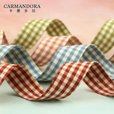 diy饰品森系小格子压条手工发夹