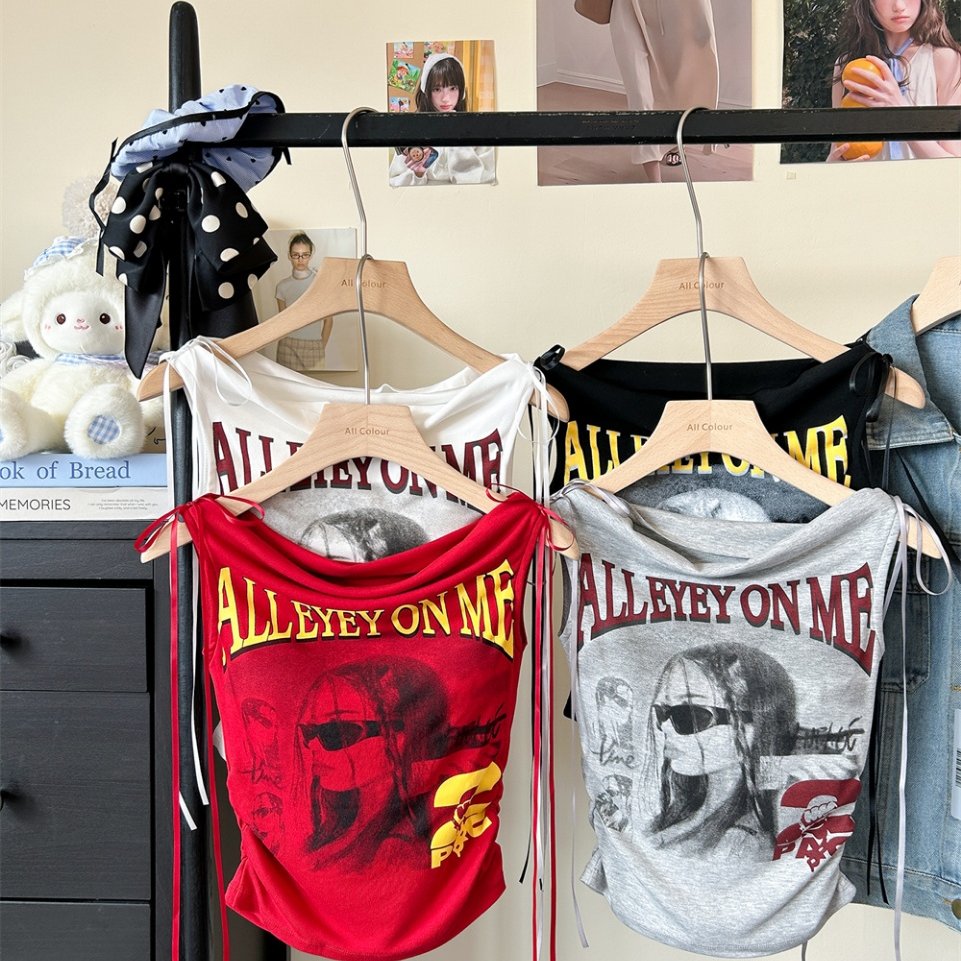 美式复古涂鸦字母印花一字肩T恤女夏季内搭外穿带胸垫辣妹上衣潮,女士内衣/男士内衣/家居服,吊带/背心/T恤/打底/肌底衣,淘宝优惠券,粉丝福利购,淘宝优惠卷