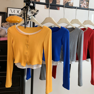 纯欲风性感辣妹长袖开衫女外搭修身显瘦休闲百搭高级感外套上衣潮