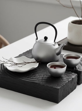 碳化年轮木块木方背景装饰墙面壁侘寂风艺术挂画家居玄关过道复古