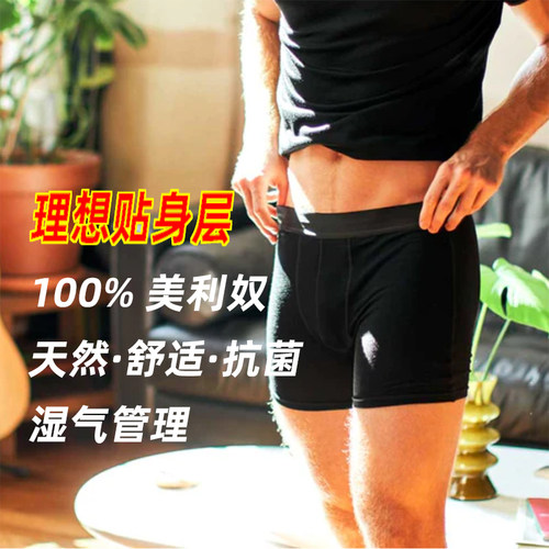 SHEEPRUN男美利奴羊毛内裤