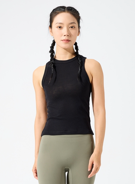 SHEEP RUN女士美利奴羊毛背心小圆领罗纹