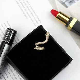 韩国气质个性 时髦蛇形耳夹耳钉女夸张百搭微镶锆石耳饰品银针耳坠