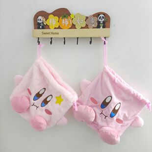 可爱毛绒星之卡比束口袋卡通化妆包便携姨妈抽绳拍立得ccd收纳袋