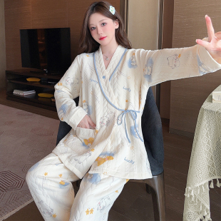 月子服秋冬季 孕妇家居服 产后纯棉春秋10月份待产妇哺乳睡衣秋冬款